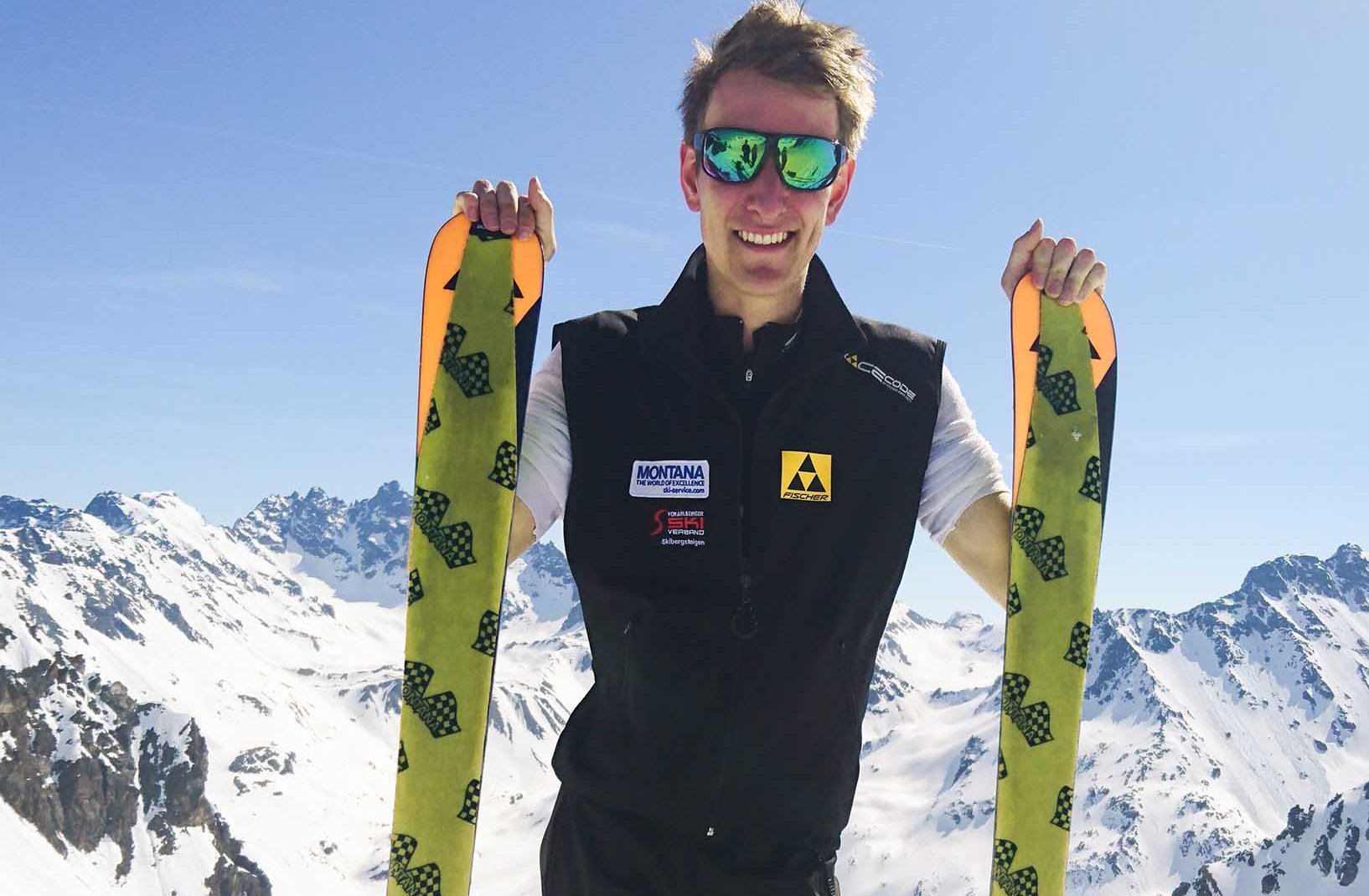 Lukas Hausberger with the MONTARACE HIGH SPEED climbing skin